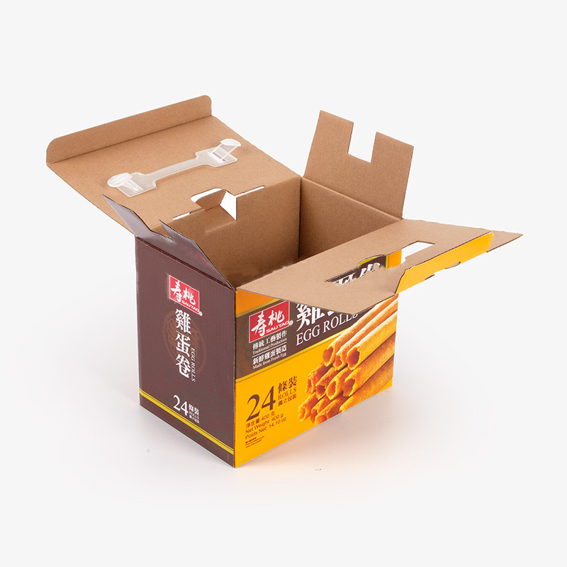 Boîtes en carton ondulé avec poignée en plastique