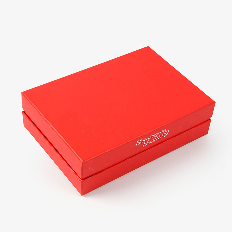 Boîte deux pièces rouge avec insert