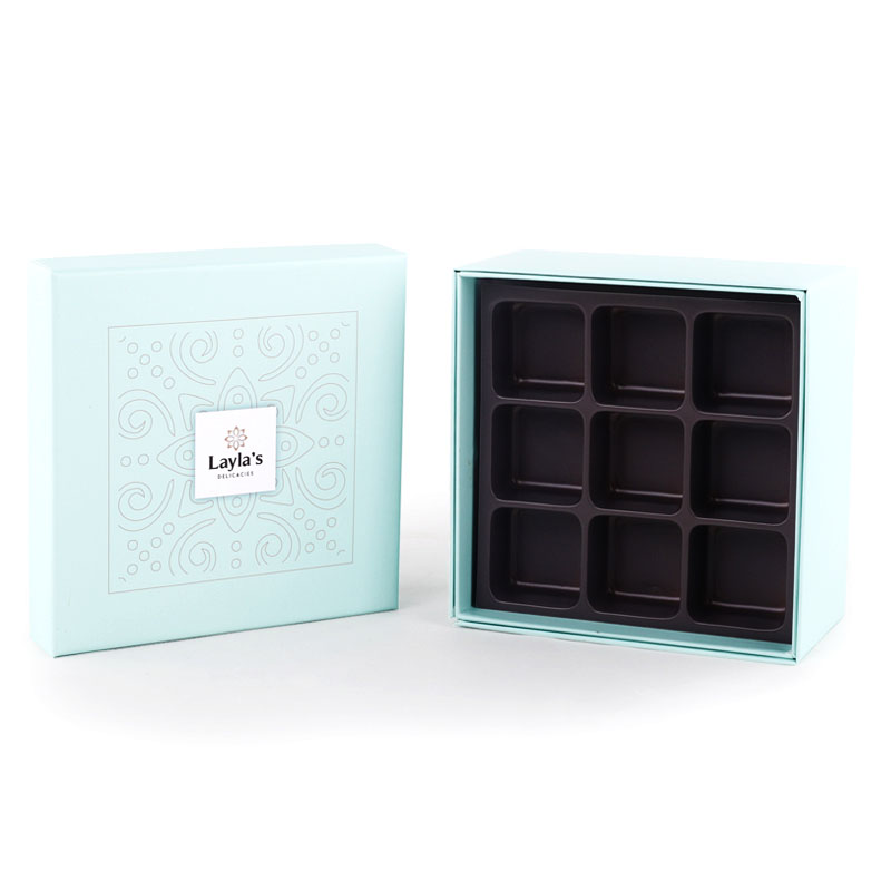 Coffret cadeau carré de luxe personnalisé