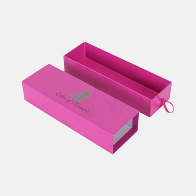 Boîte-cadeau de tiroir d'extension de cheveux rose