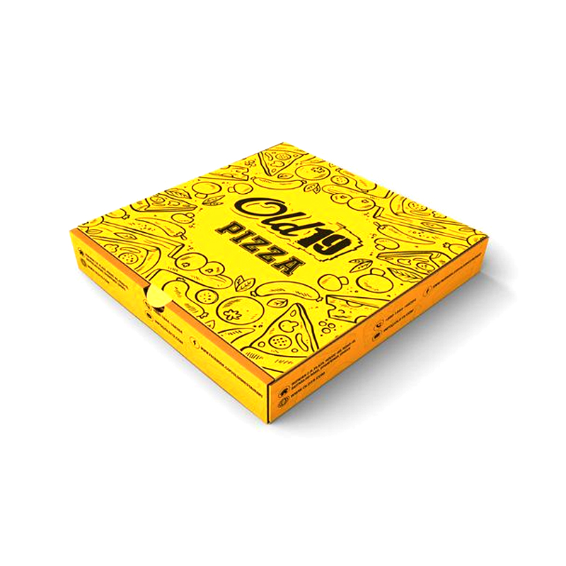 Boîtes à pizza en papier brun ondulé personnalisées avec logo