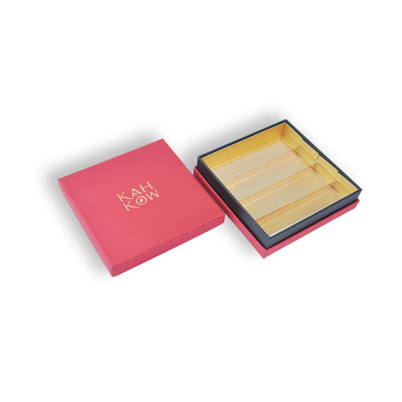 Couvercle imprimé personnalisé et boîte de base avec doublure