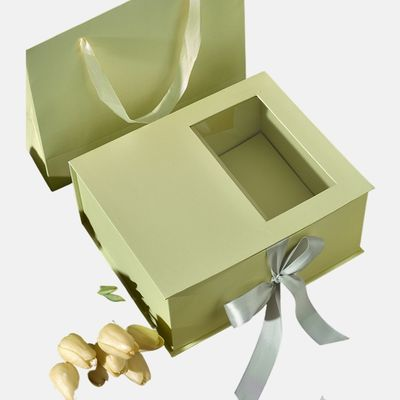 Coffret cadeau flip-top personnalisé avec fournisseur de fenêtre