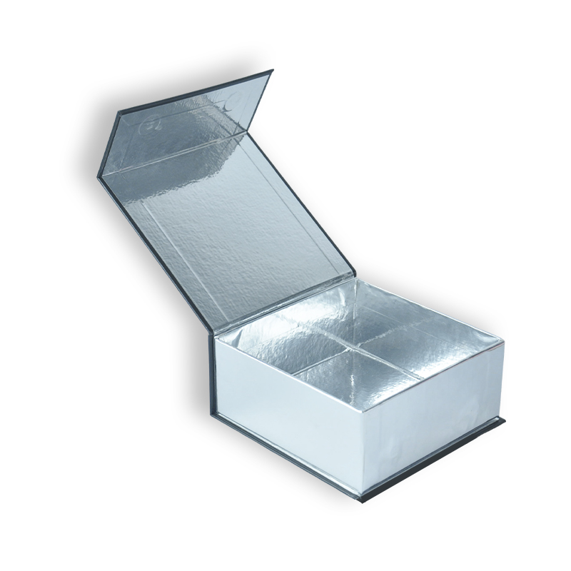 Boîte rigide à rabat magnétique brillant en gros