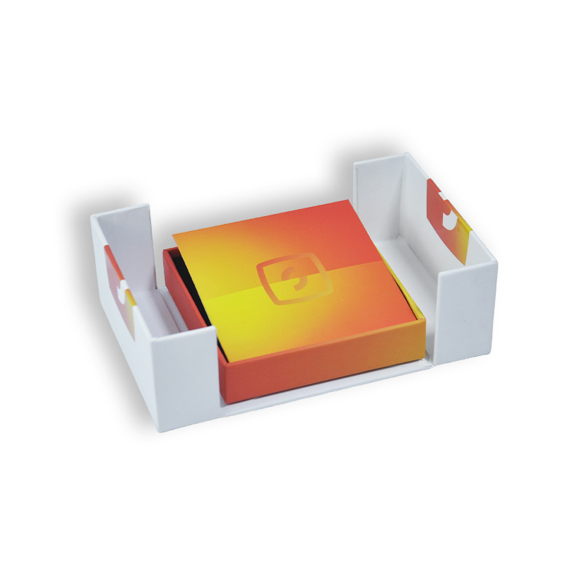 Boîte rigide à double porte personnalisée avec impression partielle et insert