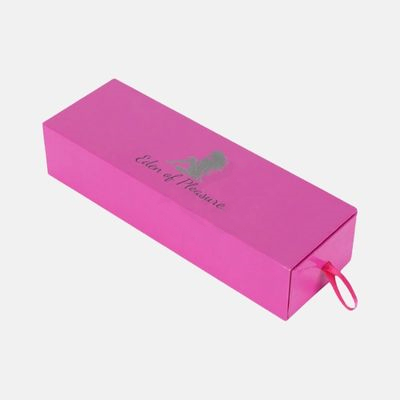 Boîte-cadeau de tiroir d'extension de cheveux rose