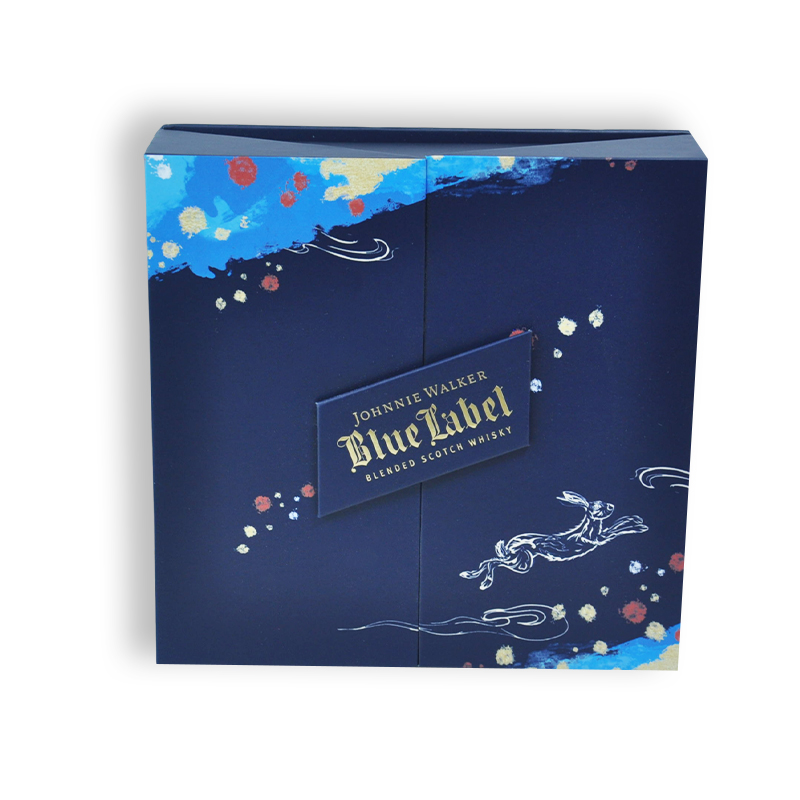 Boîte rigide à double porte personnalisée en gros avec doublure 