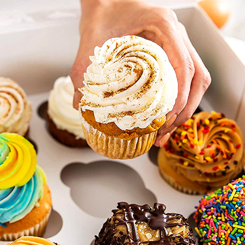 Boîte de gâteau d'emballage de petit gâteau en carton muffin personnalisé