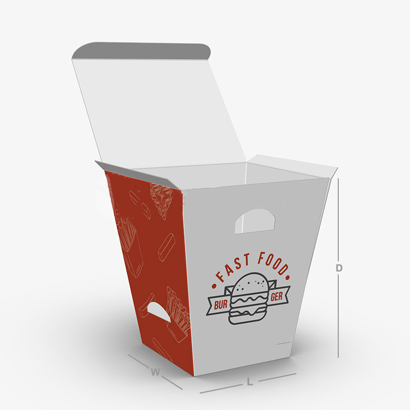 Boîtes à frites en papier personnalisées