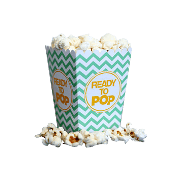 Boîtes d'emballage de pop-corn imprimées sur mesure