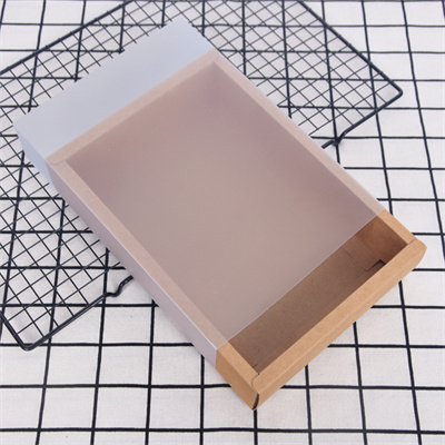 Boîtes à savon à tiroir en kraft transparent