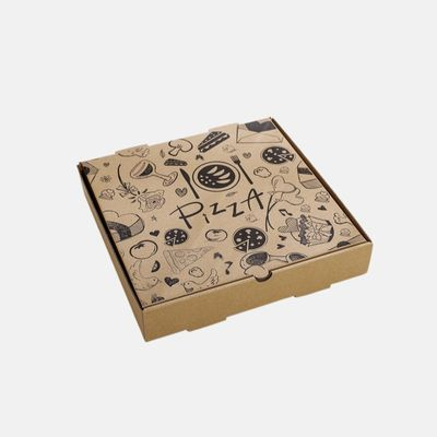 Vente en gros de boîtes à pizza en carton ondulé Kraft jetables