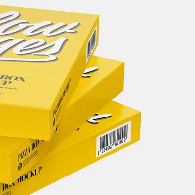 Boîte à pizza jaune Design gratuit en gros