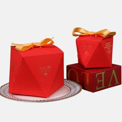 Vente en gros de boîtes à dessert en carton avec ruban