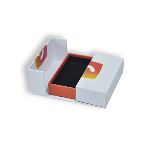 Boîte rigide à double porte personnalisée avec impression partielle et insert