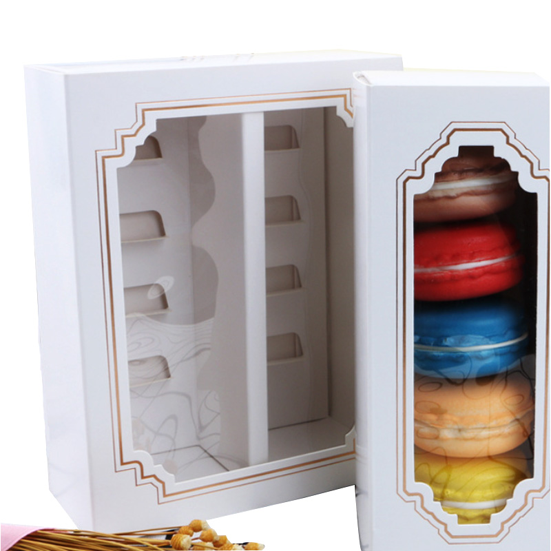 Boîte-cadeau d'emballage de macaron de boîte en carton ondulé en gros