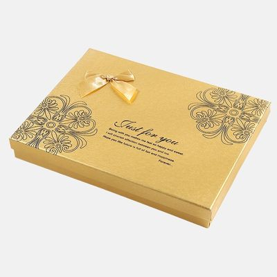 Coffrets cadeaux en papier d'art doré personnalisés, vente en gros