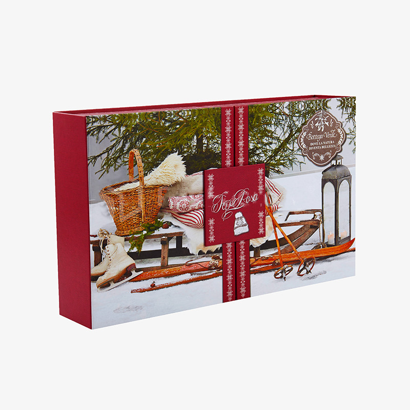 Boîte de vacances d'hiver rouge pliable