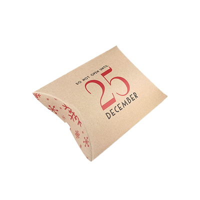 Boîtes à oreillers cadeaux en papier kraft personnalisées