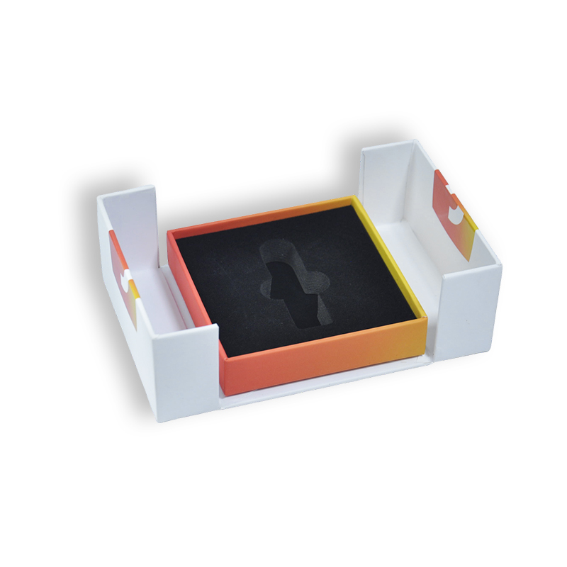 Boîte rigide à double porte personnalisée avec impression partielle et insert