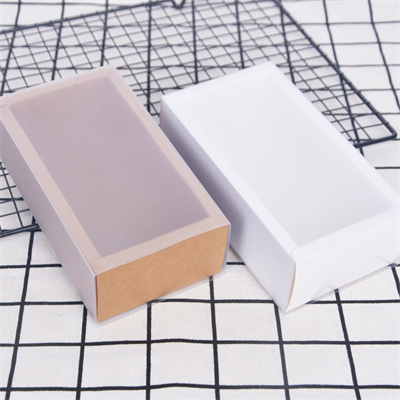 Boîtes à savon à tiroir en kraft transparent