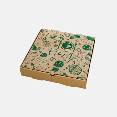 Vente en gros de boîtes à pizza en carton ondulé Kraft jetables