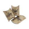 Boîtes à oreillers cadeaux en papier kraft personnalisées