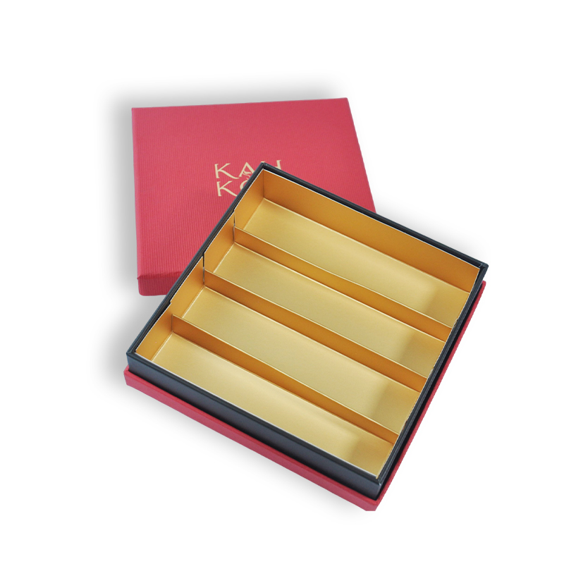 Couvercle imprimé personnalisé et boîte de base avec doublure