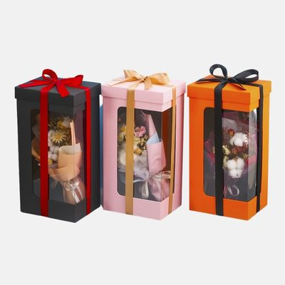 Fabricant de coffret cadeau fleur personnalisé avec fenêtre